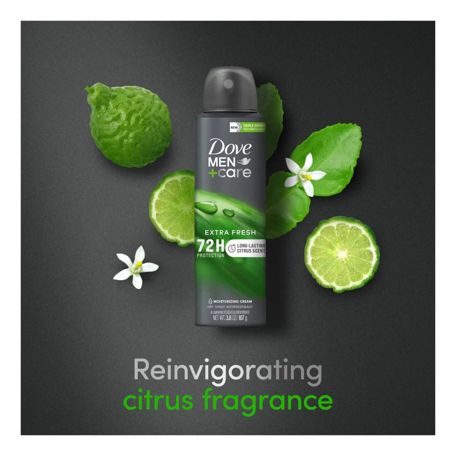Dove Men+Care - Antiperspirant Deodorant Dry Spray, Extra Fresh - 3.8 Oz - 3 Pack - Image 4