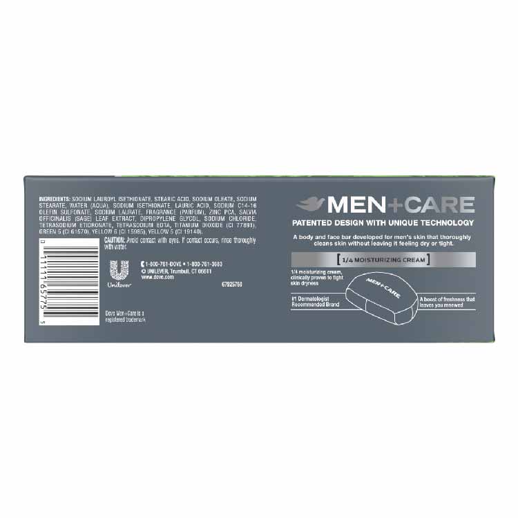 Dove Men+Care Body and Face Bar, Minerals + Sage - 3.75 Oz - 6 Ct - 12 Pack (72 ct) - Image 3