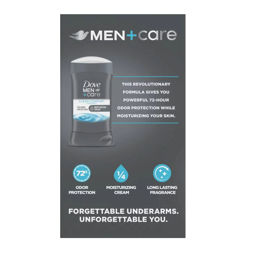Dove - Men+Care Clean Comfort Aluminum-Free Deodorant - 3 Oz - 4 Pack - Image 2