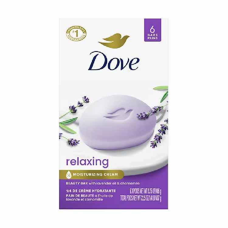 Dove Relaxing Beauty Bar with Lavender & Chamomile 3.75 OZ 6 ct - 12 Pack (72 ct) - Image 2