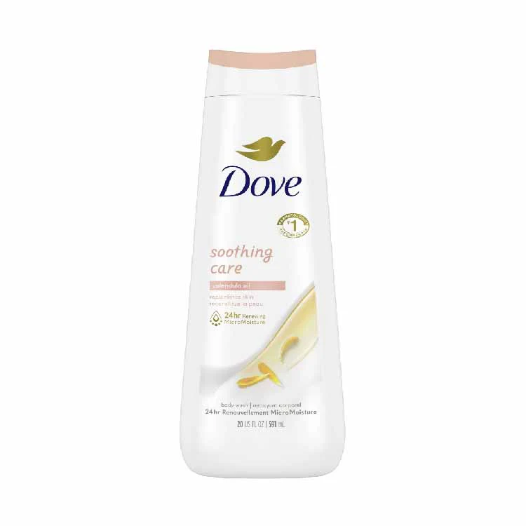 Dove - Soothing Care Body Wash with Calendula Infused Oils - 20 Oz - 4 Pack - Image 2
