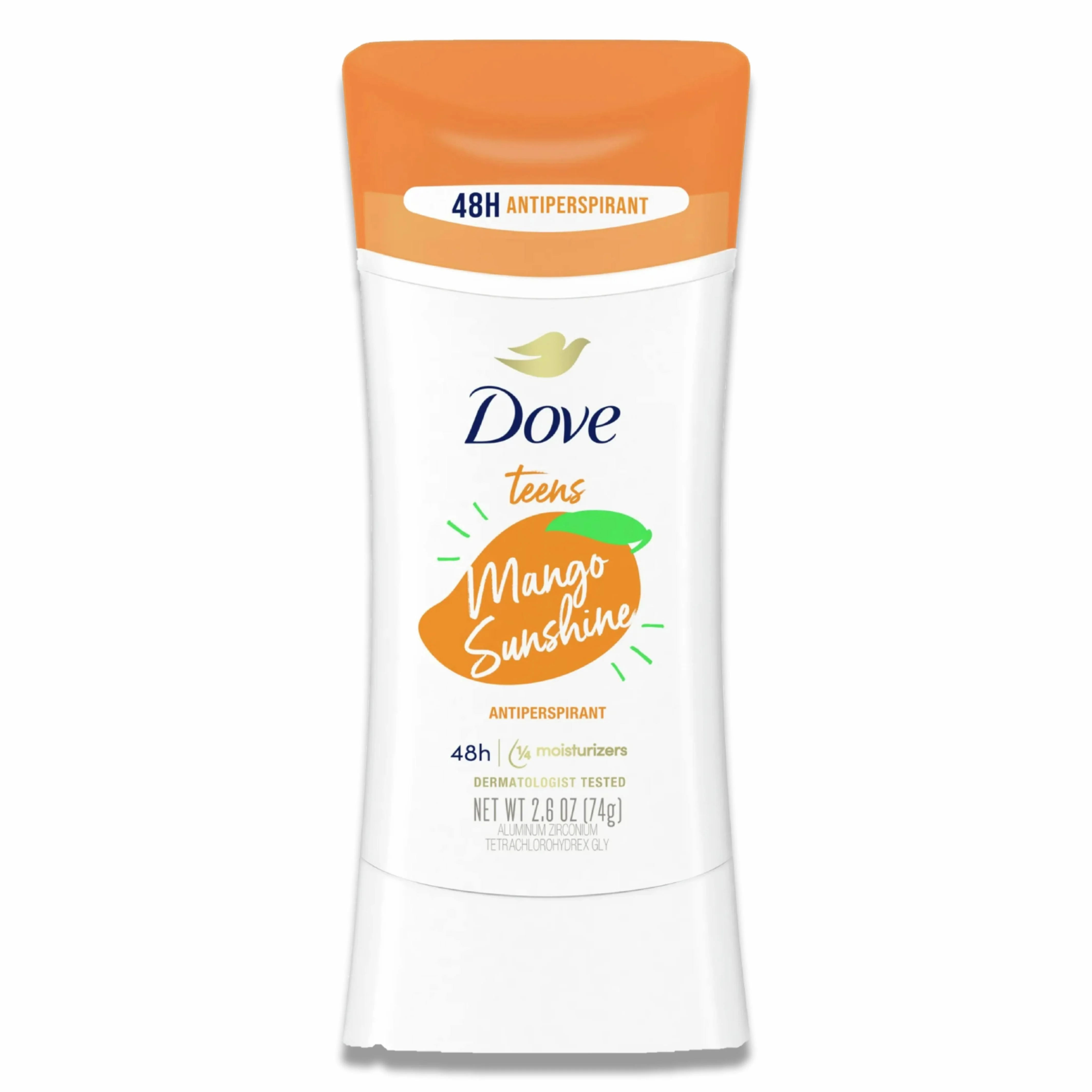 Dove - Teens Anti-Perspirant Deodorant Stick Mango Sunshine - 2.6 Oz - 12 Pack - Image 2