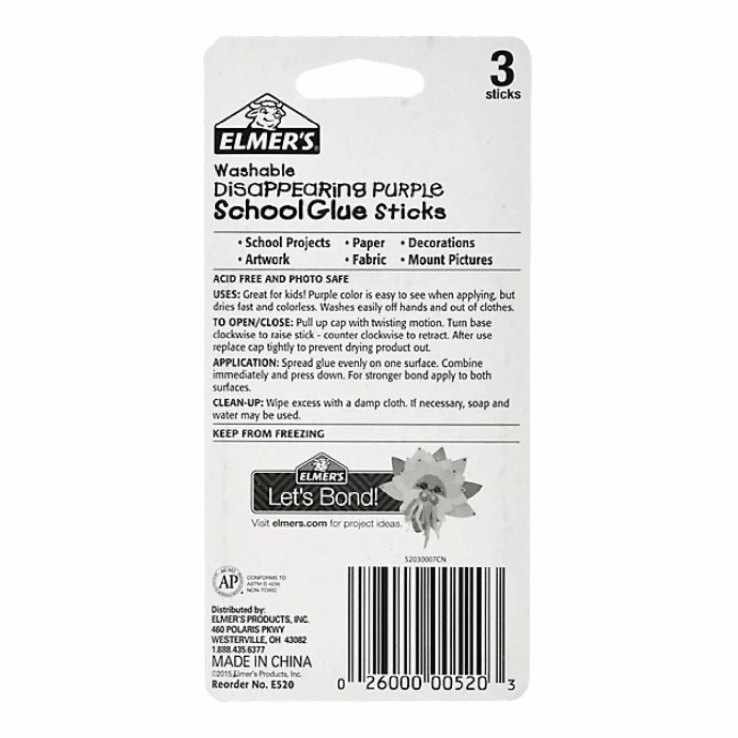 Elmer's - Washable Purple School Glue Stick  3 ct - 0.21 Oz ea - 48 Pack - Image 3