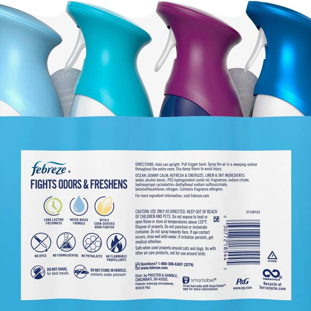 Febreze - Air Effects Air Freshener Spray, Mixed Scent - 4 Count - 32.4 Oz - Image 2