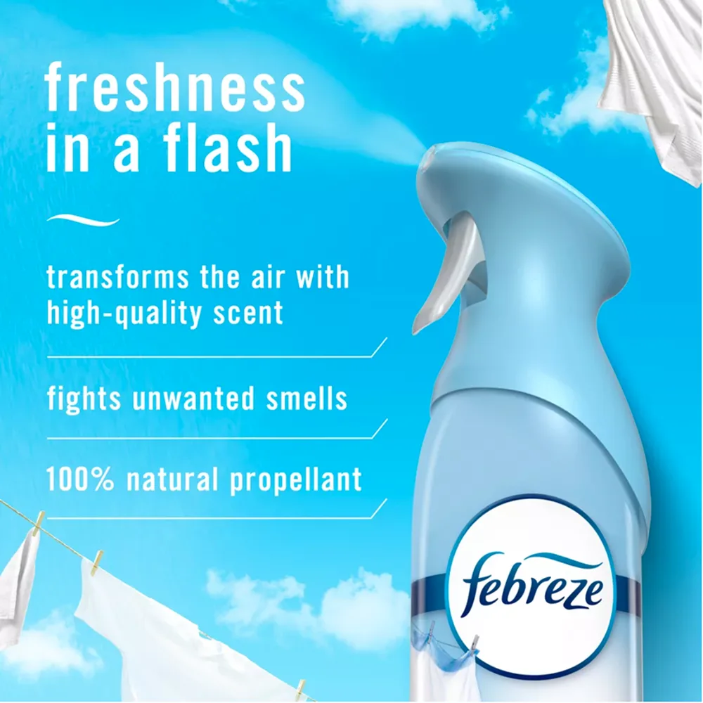 Febreze - Air Freshener, Linen & Sky Scent, Twin Pack - 8.8 Oz - 3 Pack - Image 4