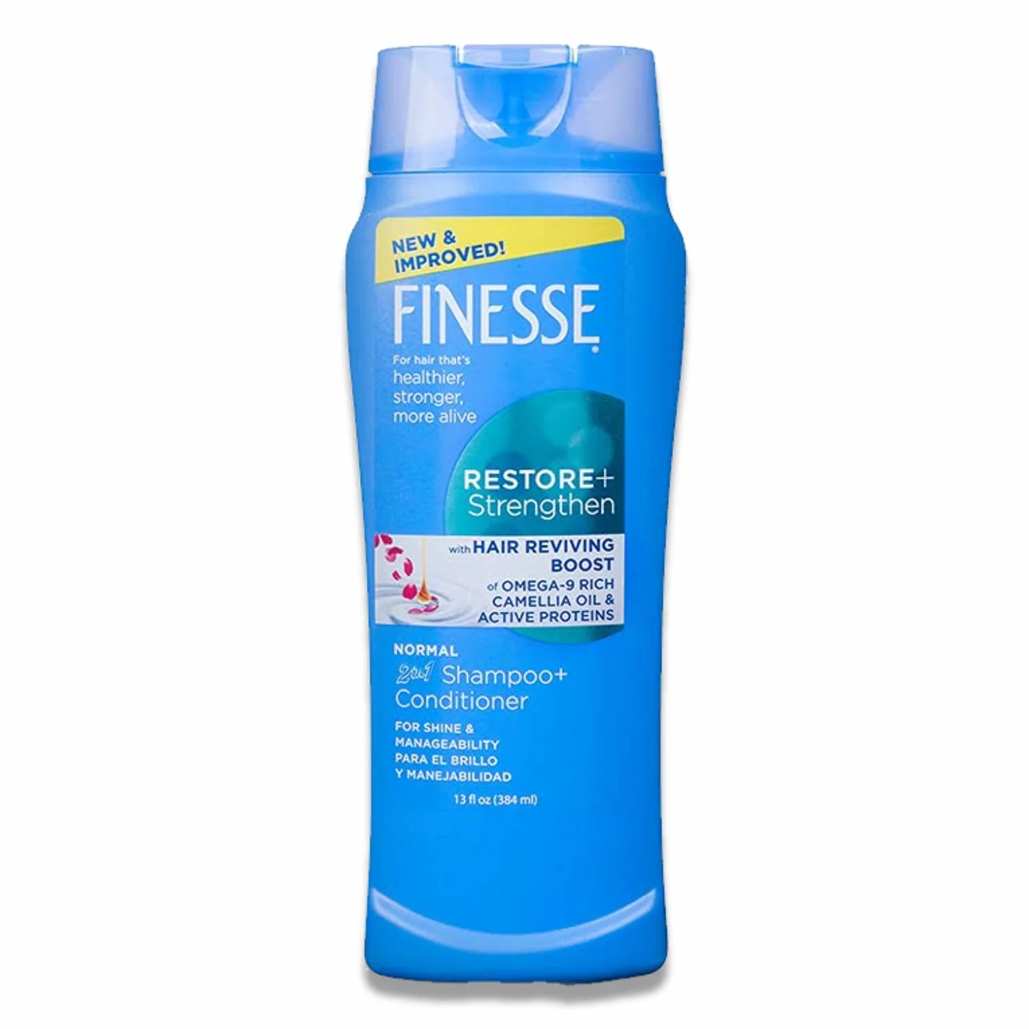 Finesse - Self Adjusting 2 in 1 Texture Enhancing Shampoo and Unisex Conditioner - 13 Oz - 6 Pack - Image 2