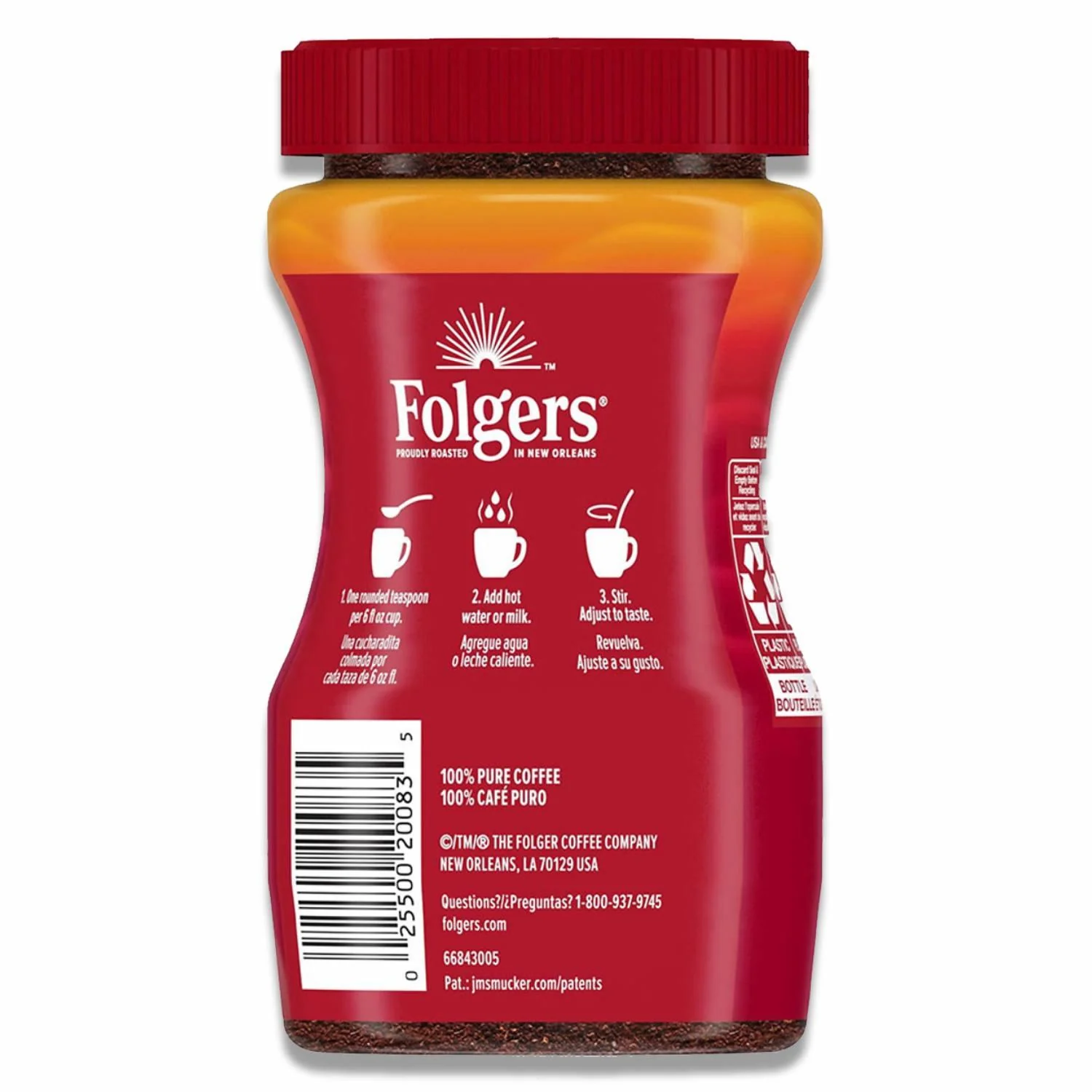 Folgers - Classic Roast Instant Coffee Crystals - 3 Oz - 12 Pack - Image 3