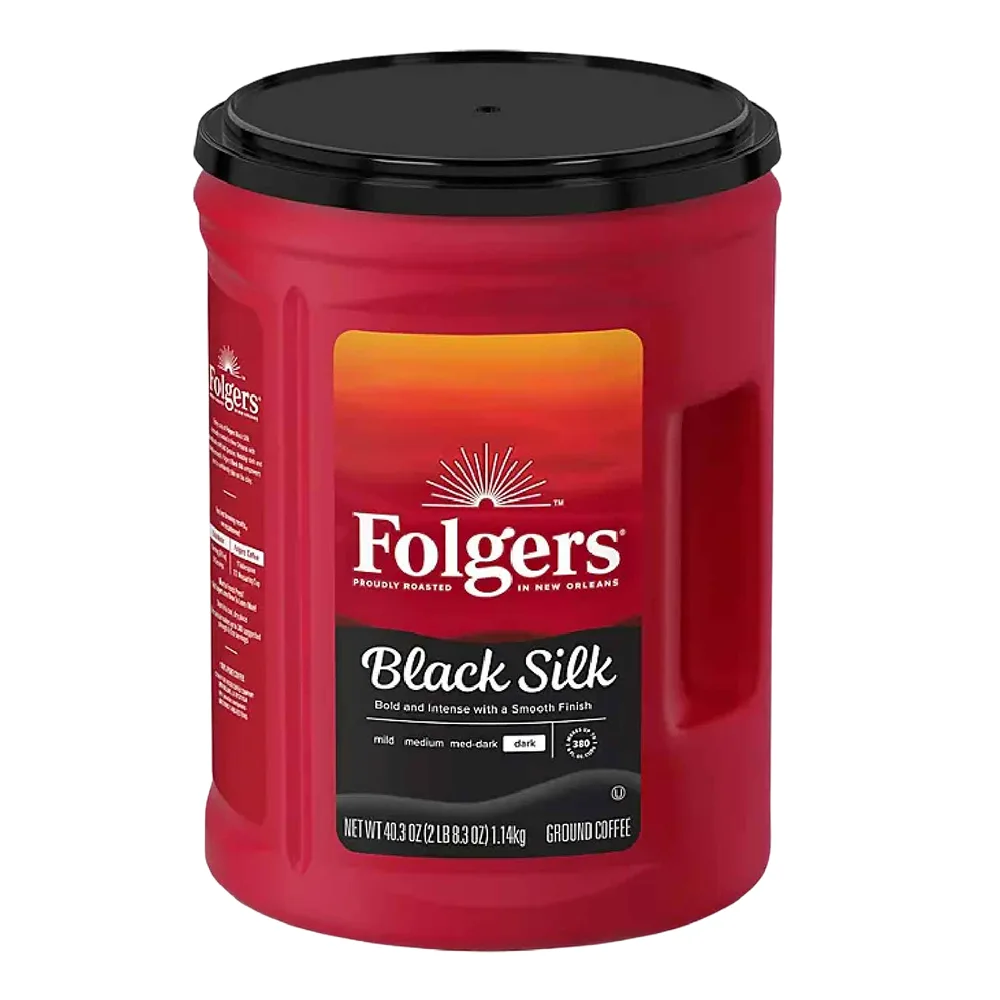 Folgers - Dark Roast Ground Coffee, Black Silk - 40.3 Oz - 3 Pack - Image 2