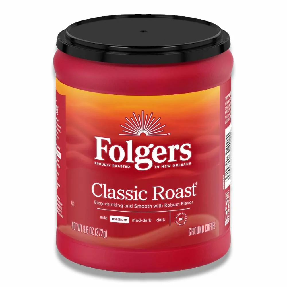 Folgers - Classic Medium Roast Ground Coffee - 9.6oz - 6 Pack - Image 2