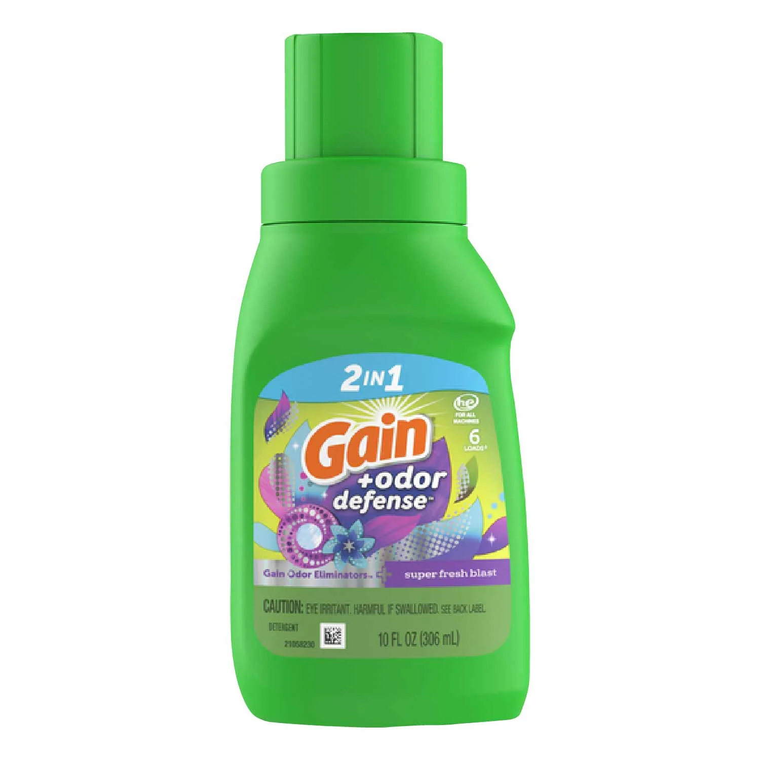 Gain 2 in 1 Odor Defense + Super Fresh Blast Liquid Laundry Detergent  10 oz - 12 Pack - Image 2