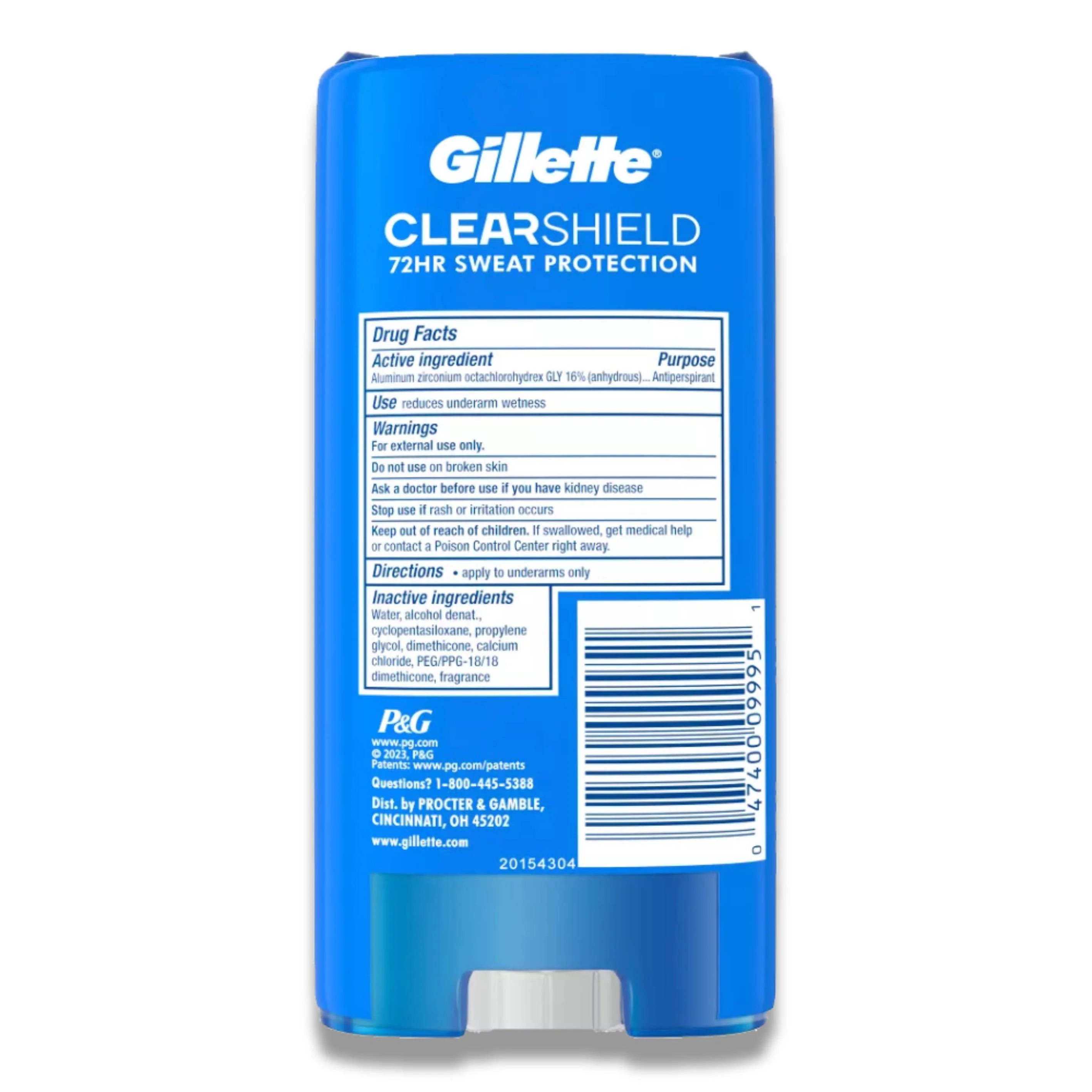 Gillette - Cool Wave Clear Gel Antiperspirant & Deodorant, Twin Pack - 3.8 Oz each - 6 Pack - Image 3