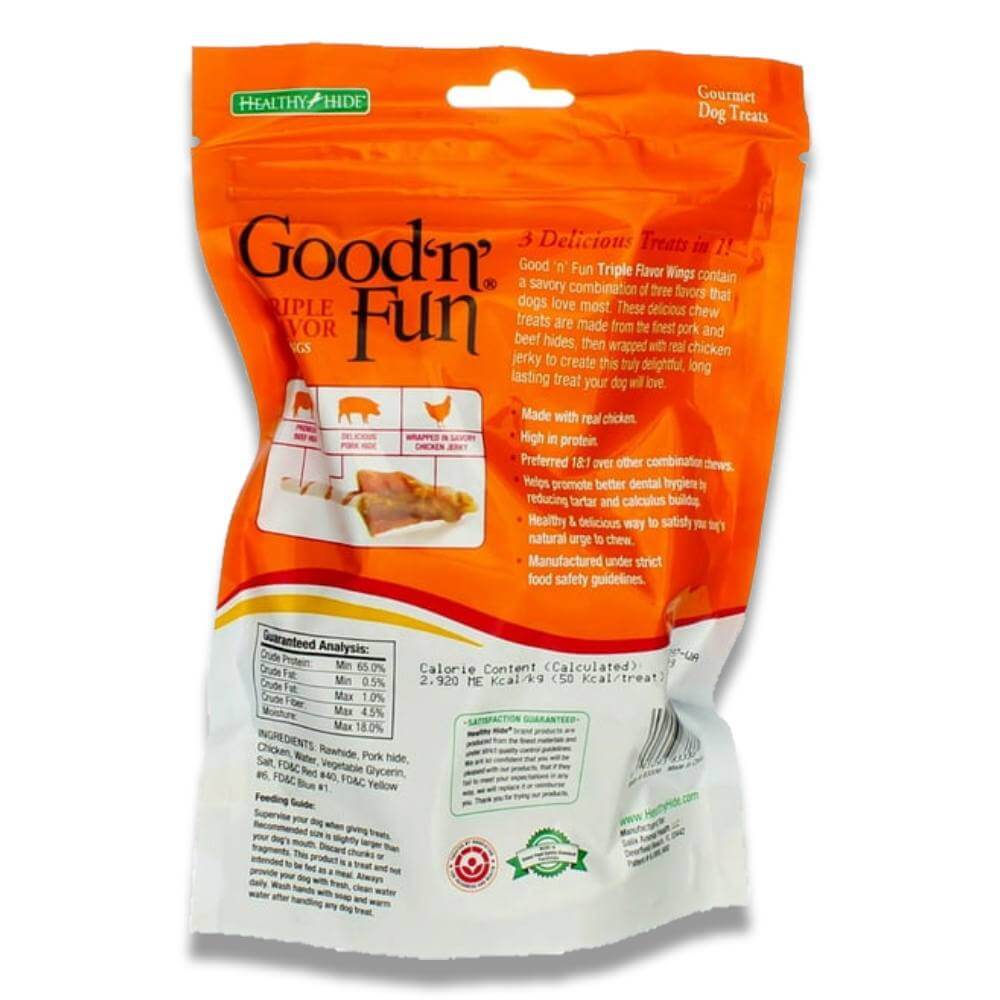 Good 'n' Fun - Fun Triple Flavor Wings for Dogs - 4 Oz - 36 Pack - Image 3