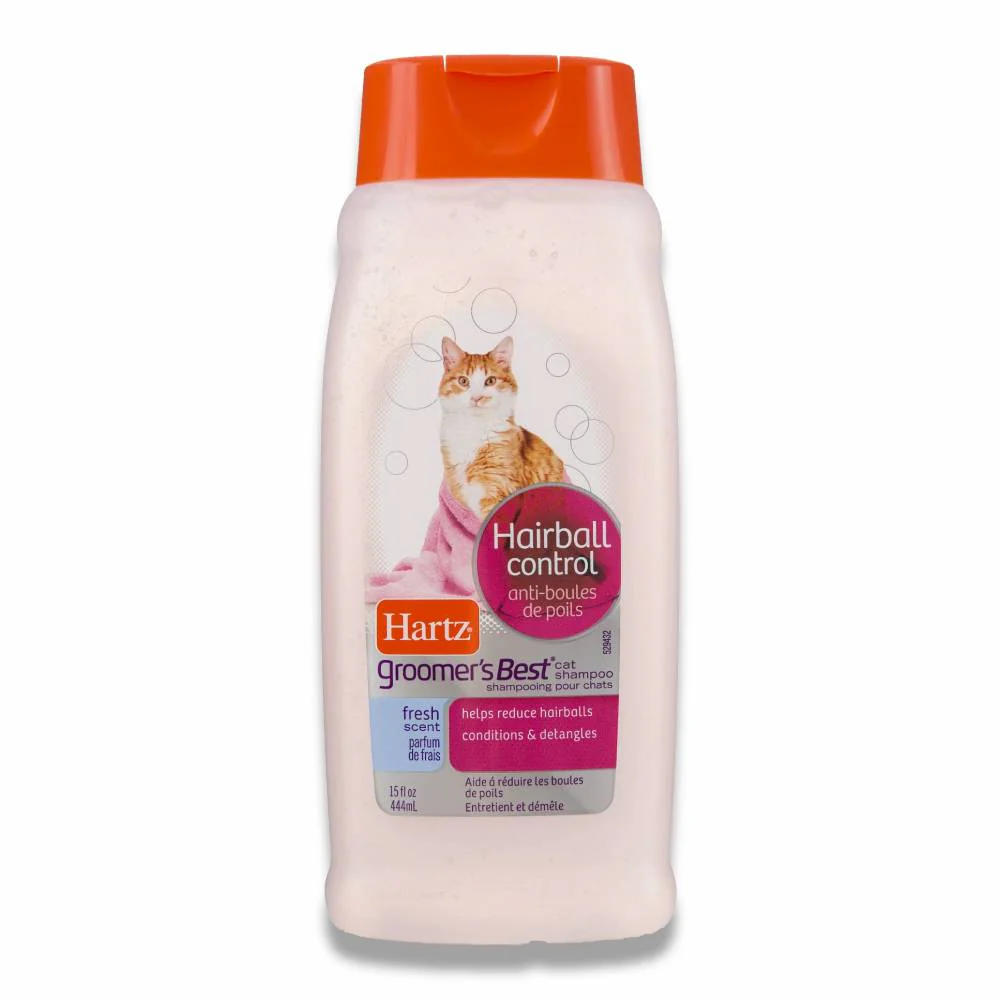 Hartz - Groomer's Best Extra Soft Hair Control Fresh Scent Cat Shampoo - 15 Oz - 12 Pack - Image 2