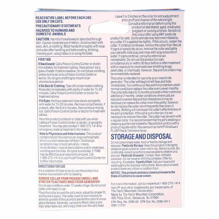 Hartz - UltraGuard Purple Flea & Tick Collar for Cats and Kittens - 0.53 Oz - 48 Pack - Image 3