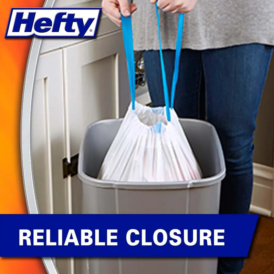 Hefty Ultra Strong 13-Gallon Kitchen Drawstring Trash Bags - 150 Ct - Image 3