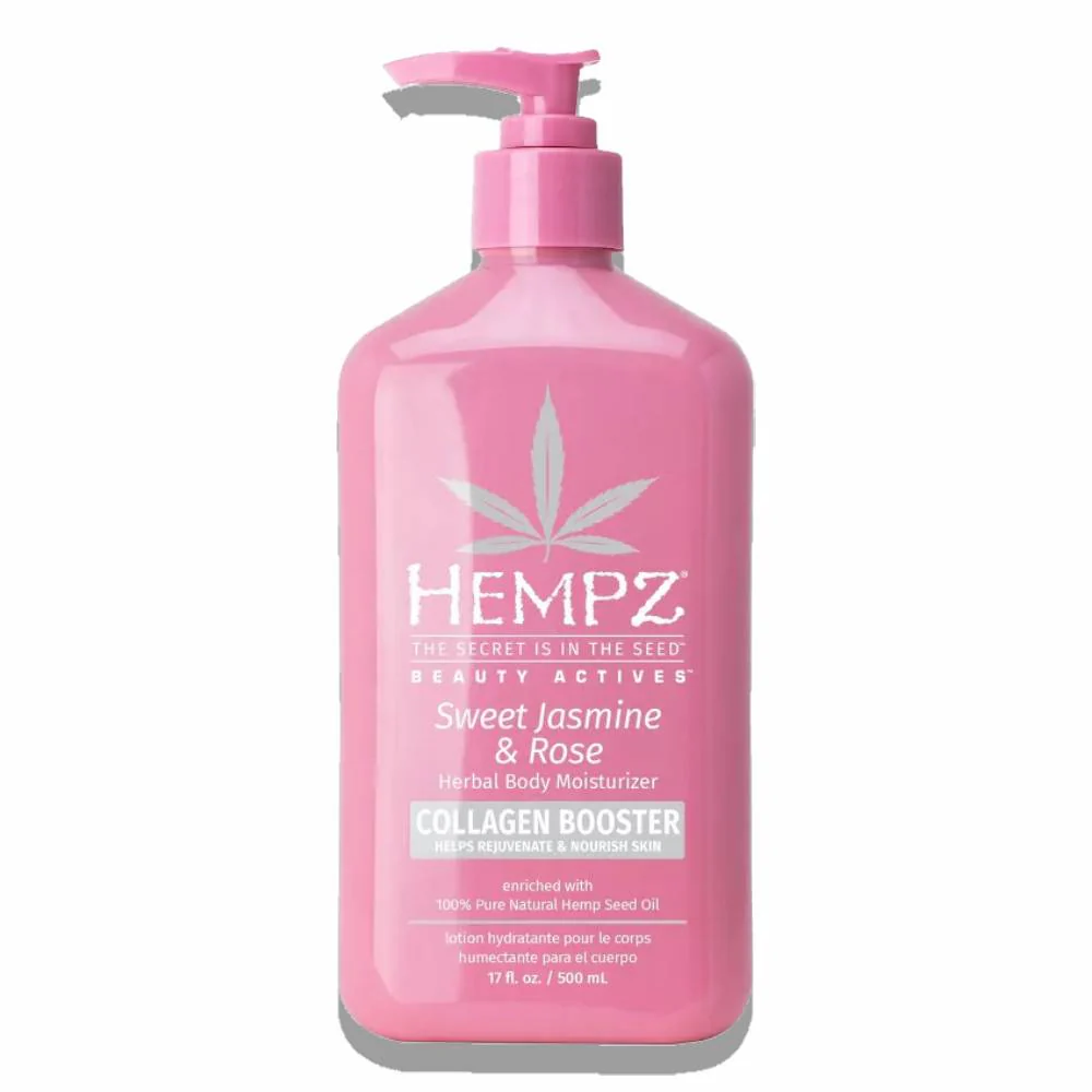 Hempz - Beauty Actives Sweet Jasmine & Rose Body Lotion with Collagen Booster - 17 Oz - 12 Pack - Image 2