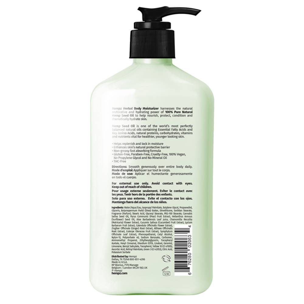 Hempz - Exotic Green Tea & Asian Pear Herbal Body Moisturizer - 17 Oz - 12 Pack - Image 3