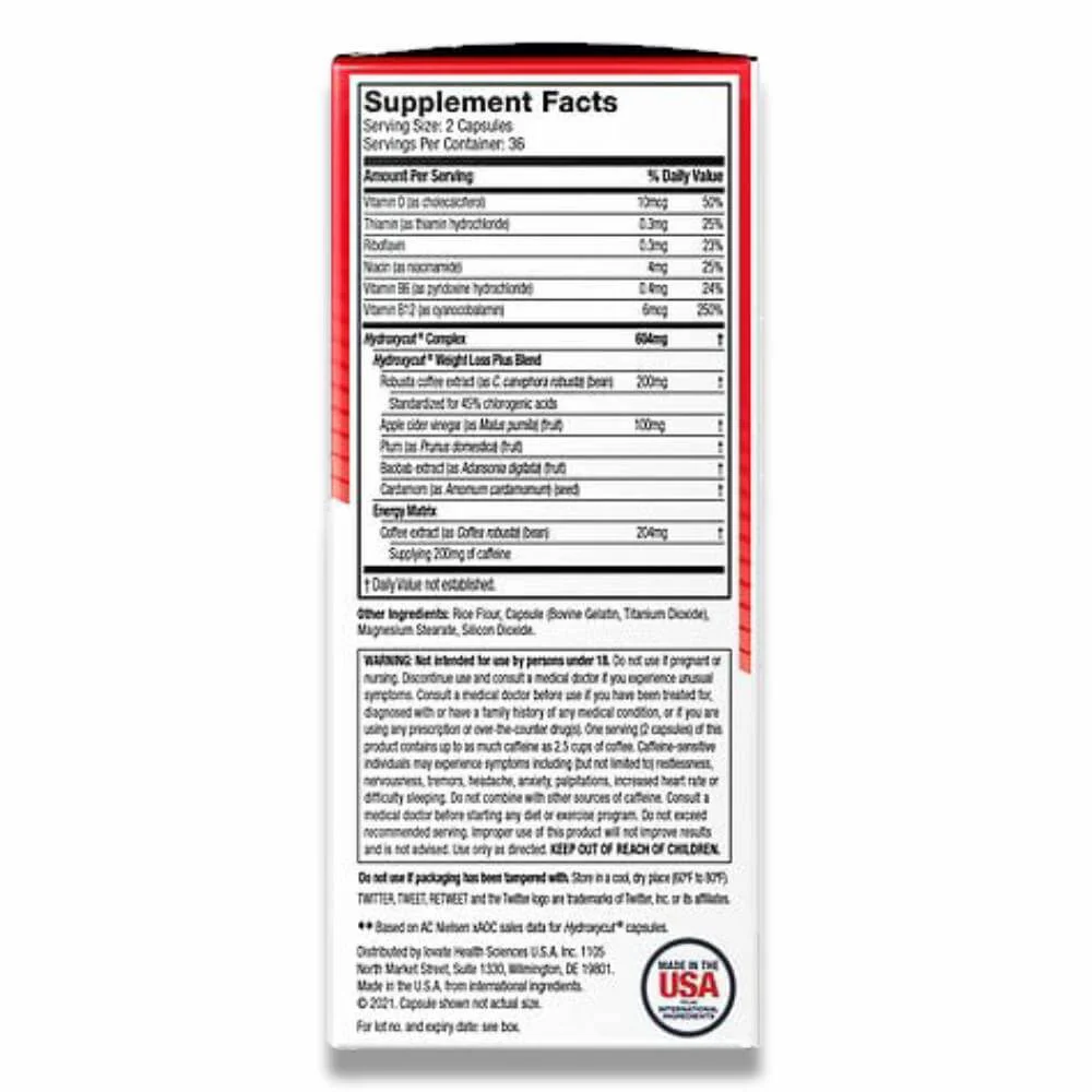 Hydroxycut - Weight Loss Supplement Original- 72 Ct - Open Box - - Image 2