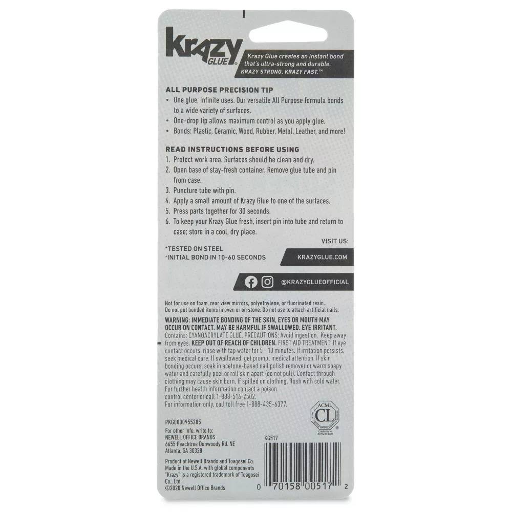 Krazy - Glue All Purpose Precision Tip Super Glue, 2 Pack - 0.14 Oz - 48 Pack - Image 4