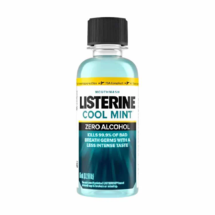 Listerine Cool Mint Mouthwash Zero Alcohol  3.2 oz - 24 Pack - Travel Size - Image 2