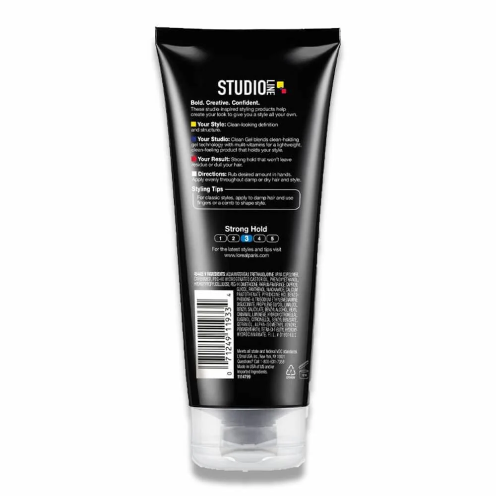 L'Oreal - Studio Line Clear Minded Clean Gel, Strong Hold - 6.8 Oz - 6 Pack - Image 3
