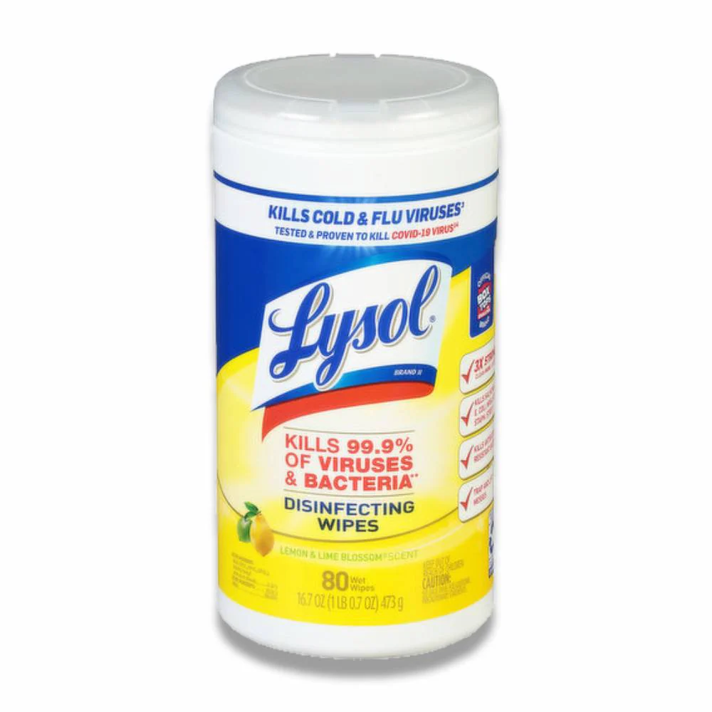 Lysol - Disinfecting Wipes, Lemon/Lime Blossom - 80 Ct - 6 Pack - Image 2