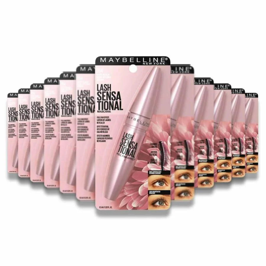 Maybelline -Lash Sensational Washable Mascara- 254 Very Black - 0.32 Oz - 72 Pack