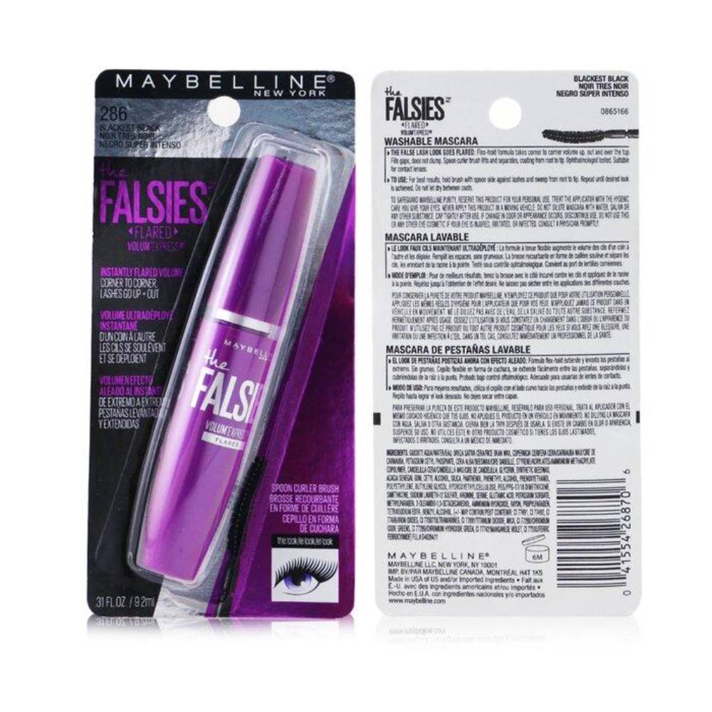 Maybelline - Volum' Express The Falsies Flared Washable Mascara - #286 Blackest Black - 0.31 Oz - 12 Pack - Image 3