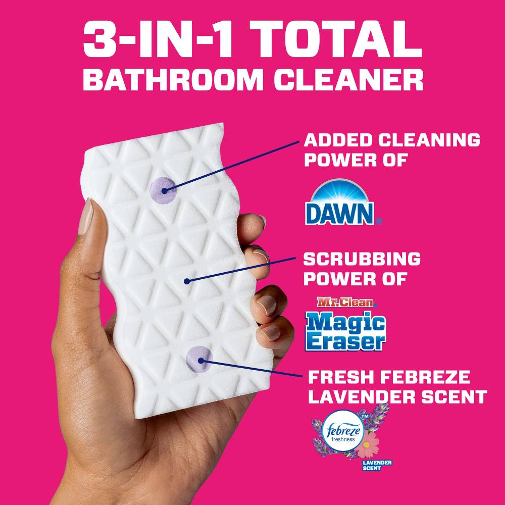 Mr. Clean 2-in-1 Bathroom Magic Eraser Sponges, 11 Ct - Image 3
