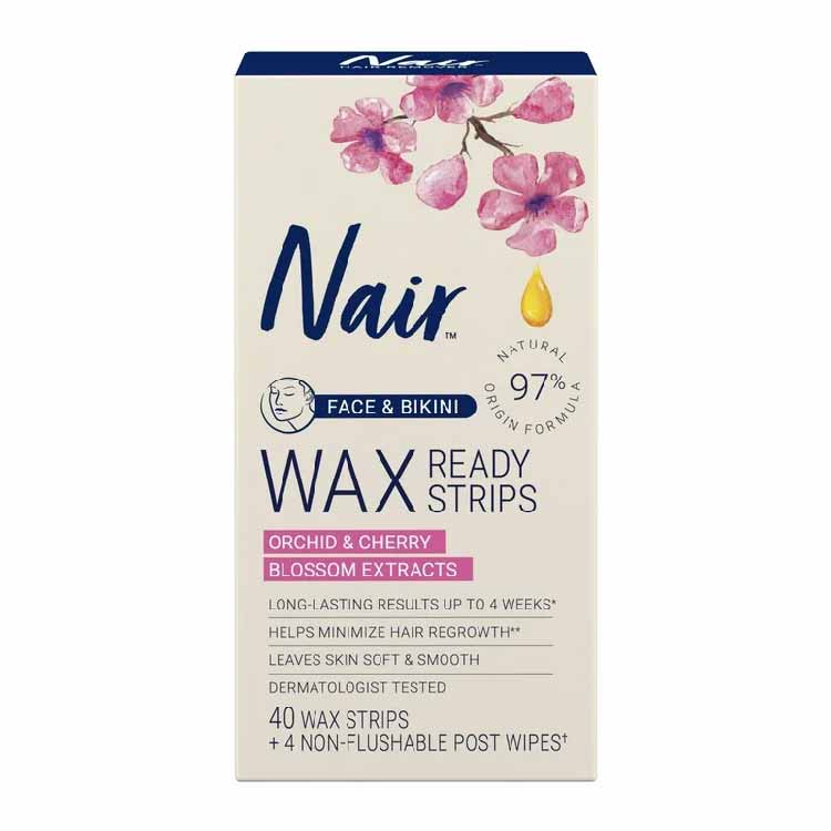 Nair - Hair Remover Face and Bikini Wax Ready Strips - 40ct ea -12 pack - Image 2