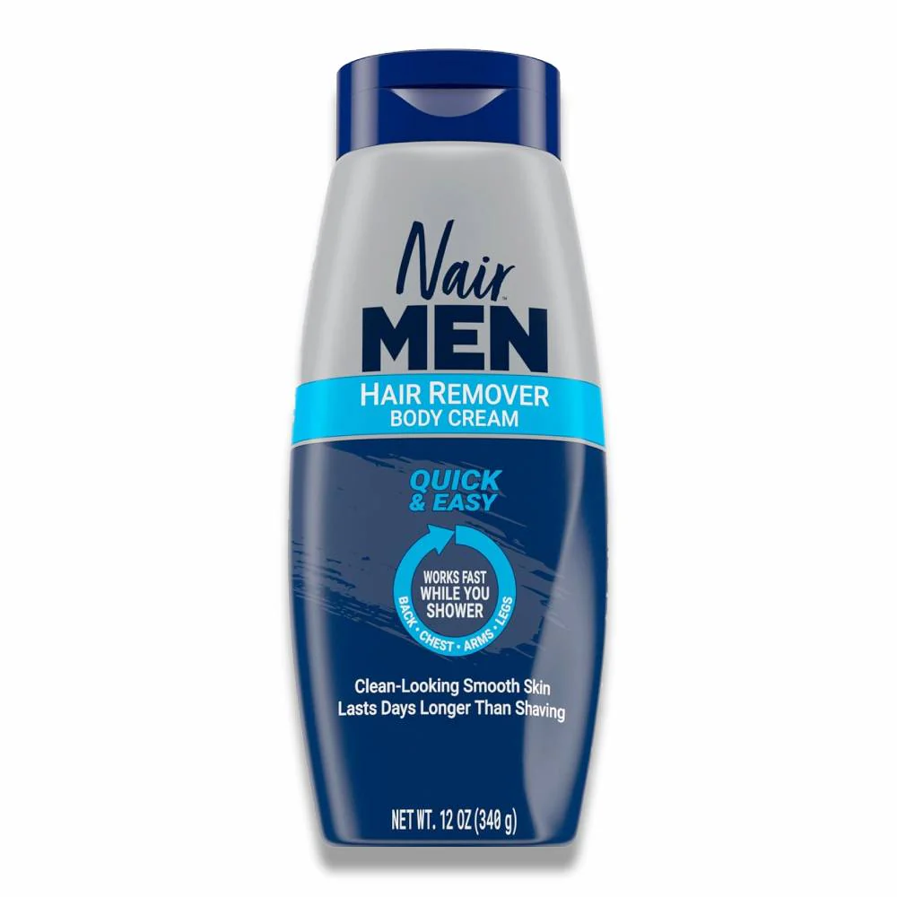 Nair - Men Body Cream Hair Remover, Body Hair Removal Cream - 12 Oz - 12 Pack - Image 2