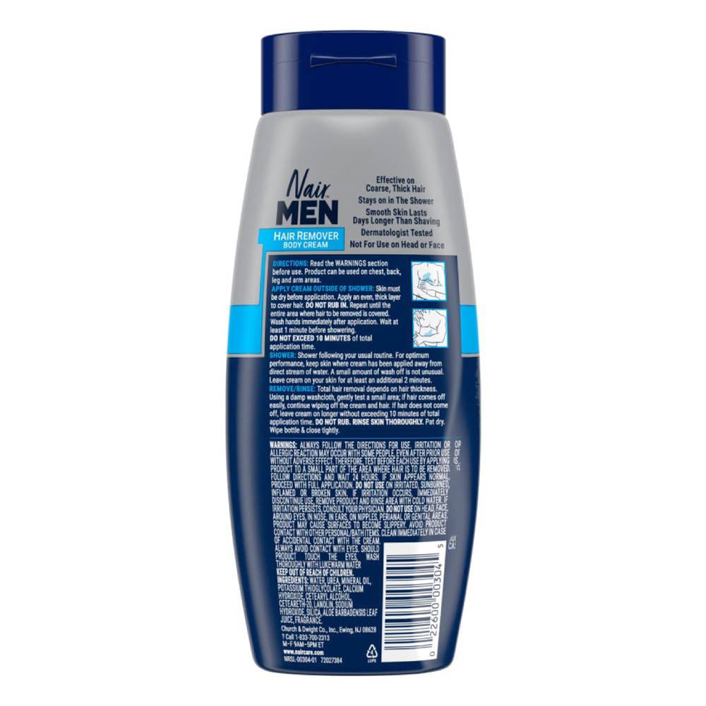 Nair - Men Body Cream Hair Remover, Body Hair Removal Cream - 12 Oz - 12 Pack - Image 3