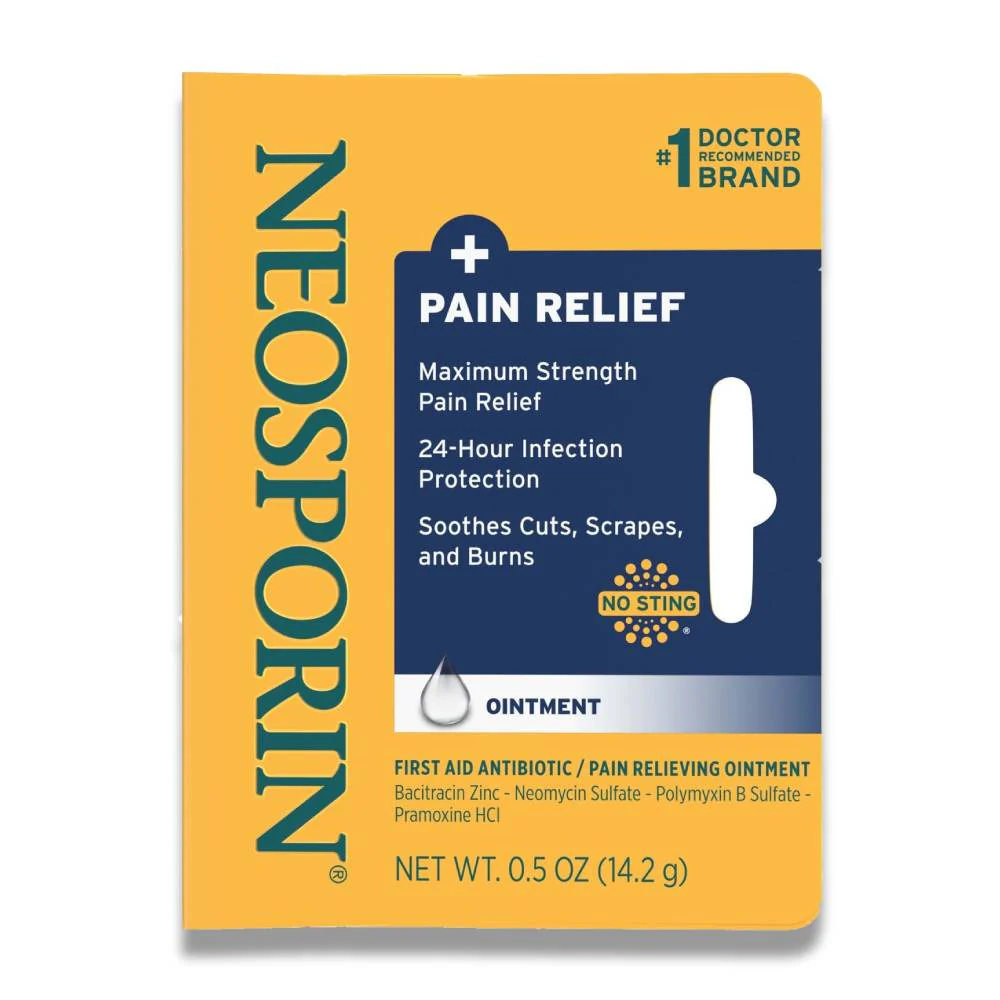 Neosporin - Pain Relief, First Aid Topical Antibiotic & Analgesic Ointment - 0.5 Oz - 72 Pack - Image 3