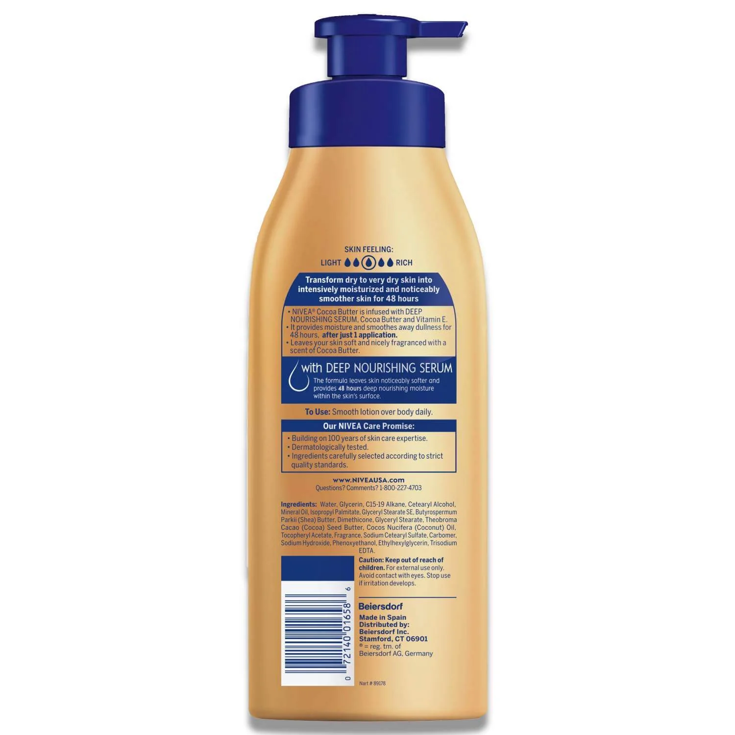 Nivea - Cocoa Butter Body Lotion - 16.9 oz - 12 Pack - Image 3