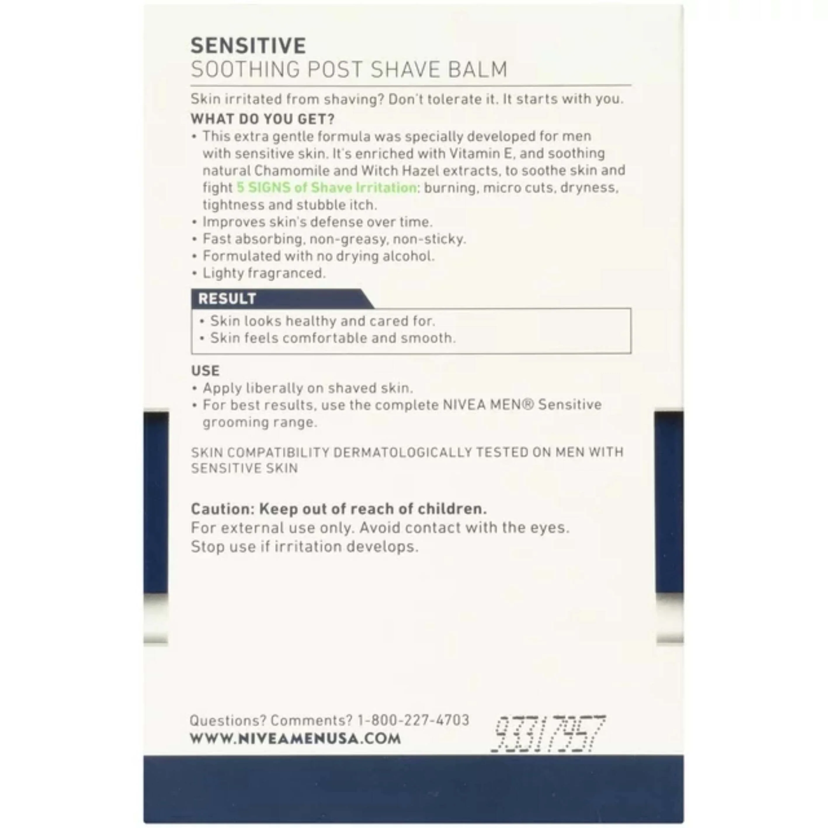 Nivea - For Men Sensitive Post Shave Balm - 3.3 oz - 12 Pack - Image 3