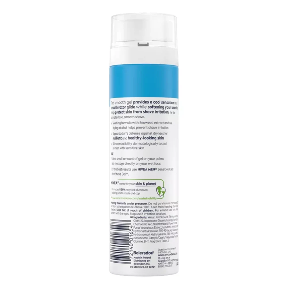 Nivea - Men Cooling Shaving Gel, Sensitive Skin - 7 Oz - 12 Pack - Image 3