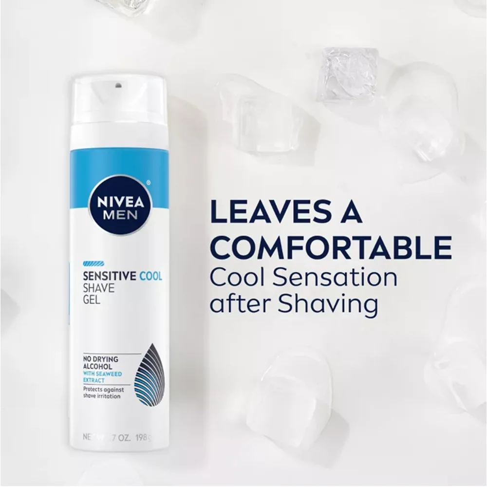 Nivea - Men Cooling Shaving Gel, Sensitive Skin - 7 Oz - 12 Pack - Image 4