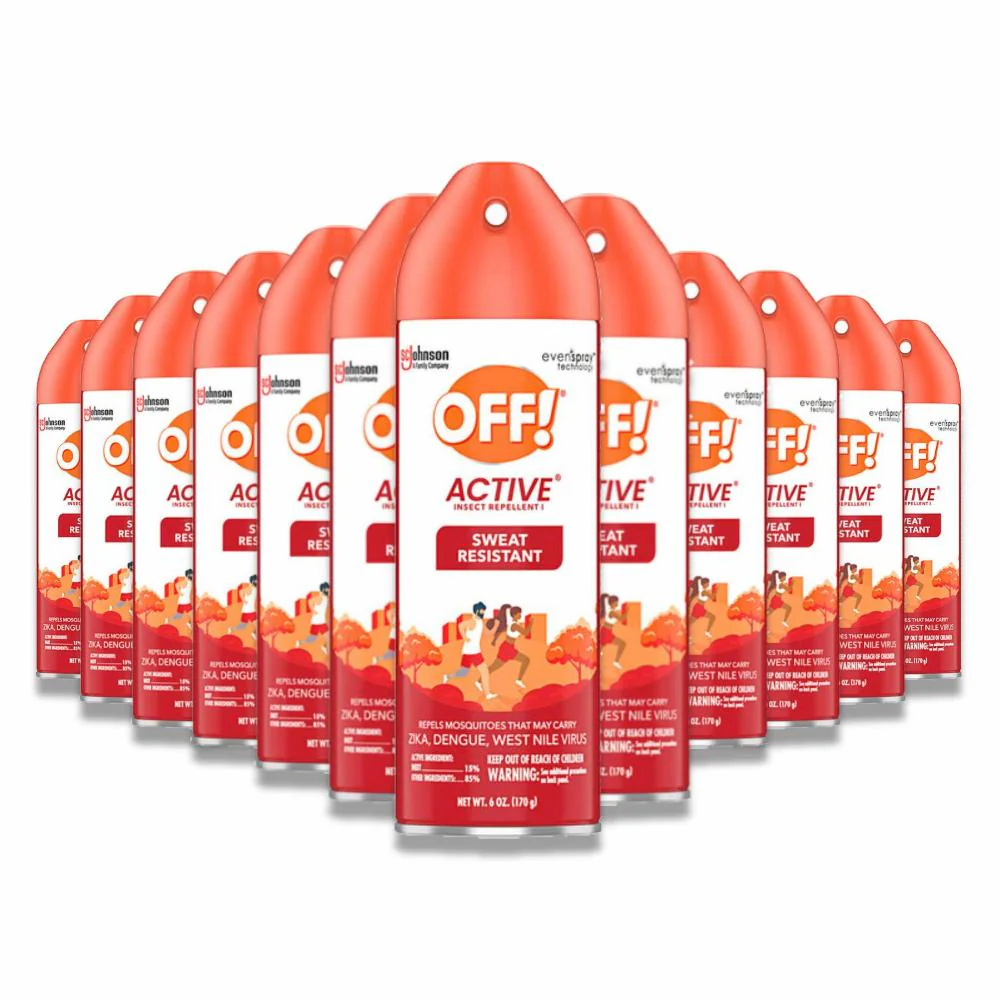 OFF! - Active Insect Repellent, Sweat Resistant - 6 Oz - 12 Pack
