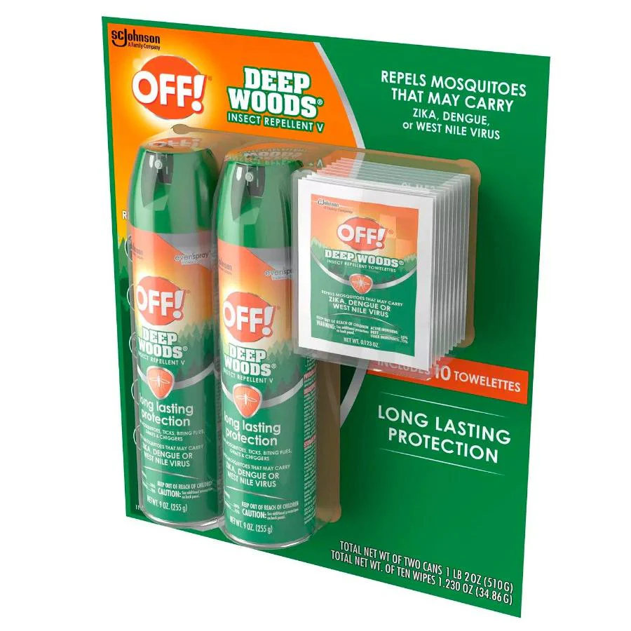 OFF! Deep Woods 2 x 9oz + 10 Deep Woods Towelettes - Image 2