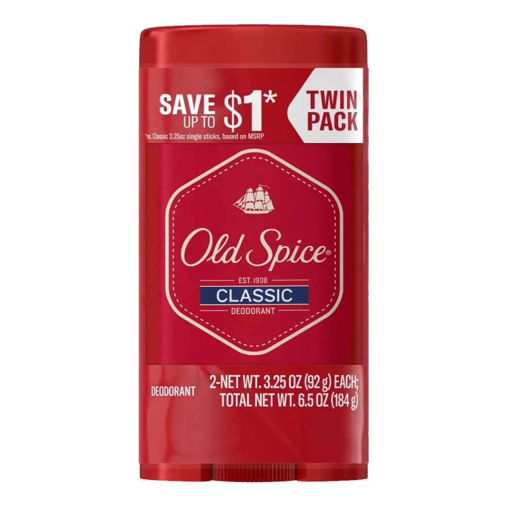 Old Spice - Anti-Perspirant & Deodorant, Classic Original Twin Pack - 3.25 oz - 6 Pack - Image 2