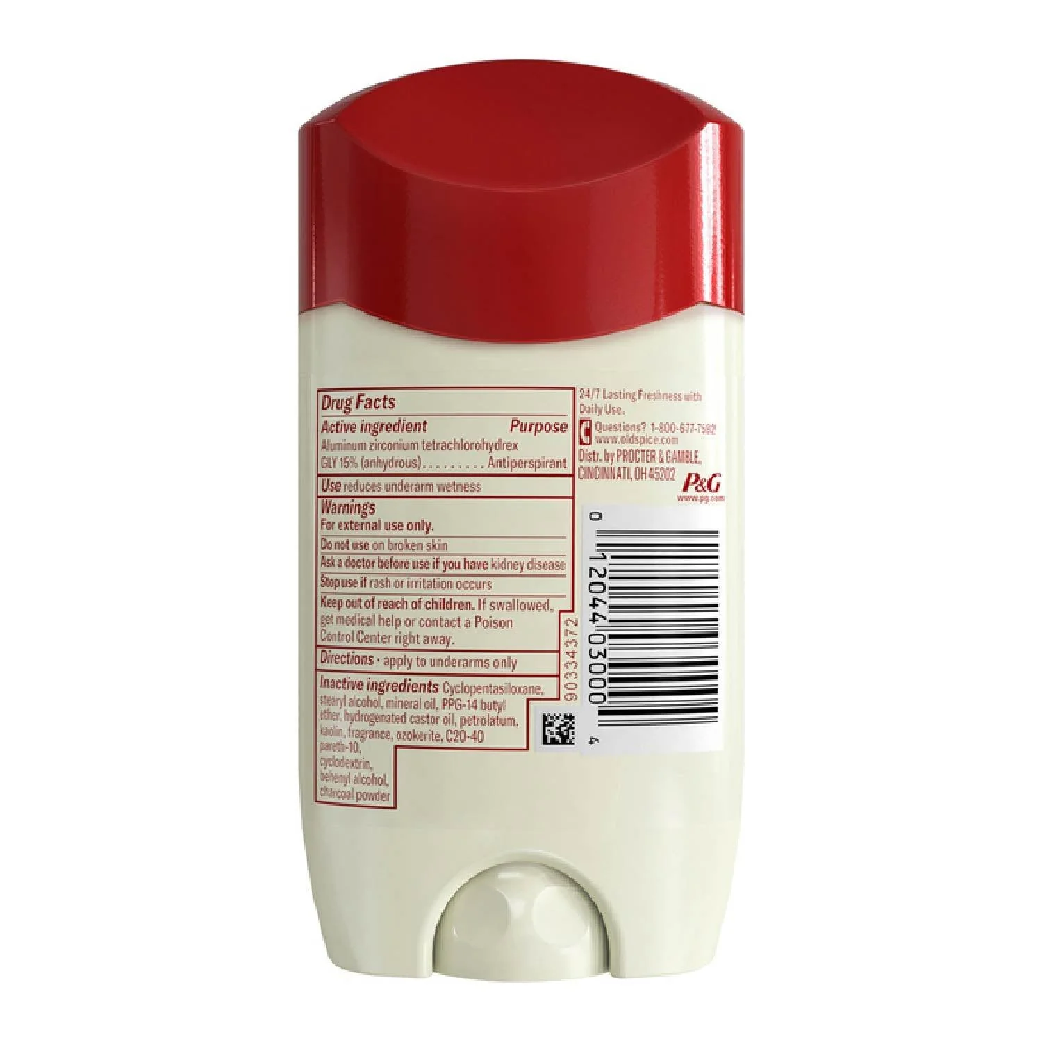 Old Spice - Anti-Perspirant & Deodorant, Volcano with Charcoal - 2.6 oz - 12 Pack - Image 3