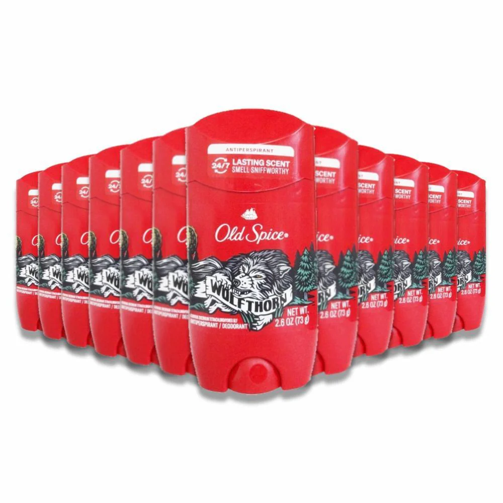Old Spice Antiperspirant and Deodorant for Men, Wild Collection Wolfthorn - 2.6 Oz - 12 Pack