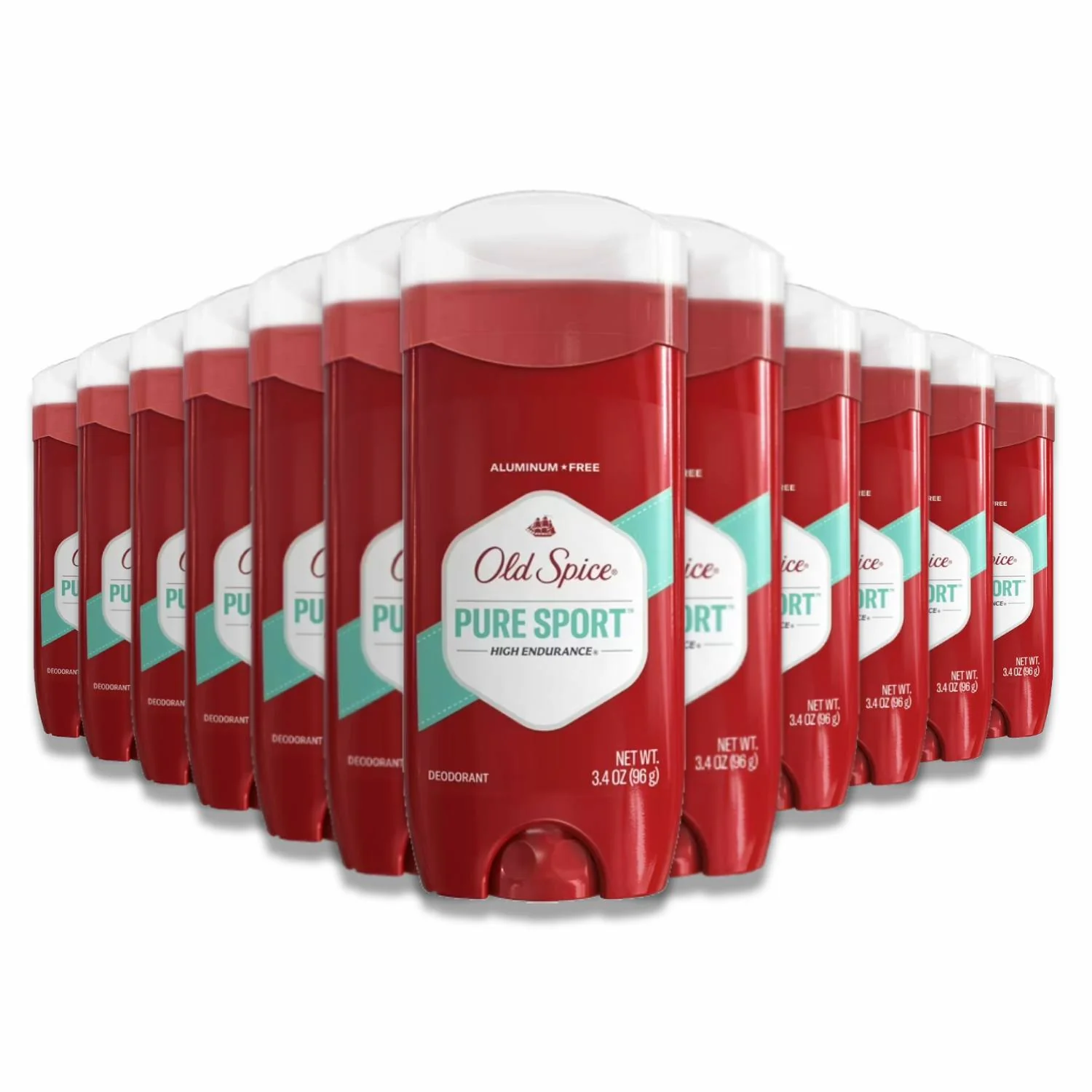 Old Spice - Deodorant Pure Sport Aluminum-Free - 3.4 oz - 12 Pack