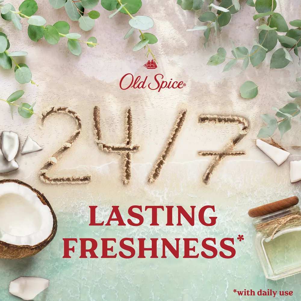 Old Spice - Men's Deodorant, Eucalyptus with Coconut Oil, Aluminum Free- 3 Oz - 12 Pack - Image 4