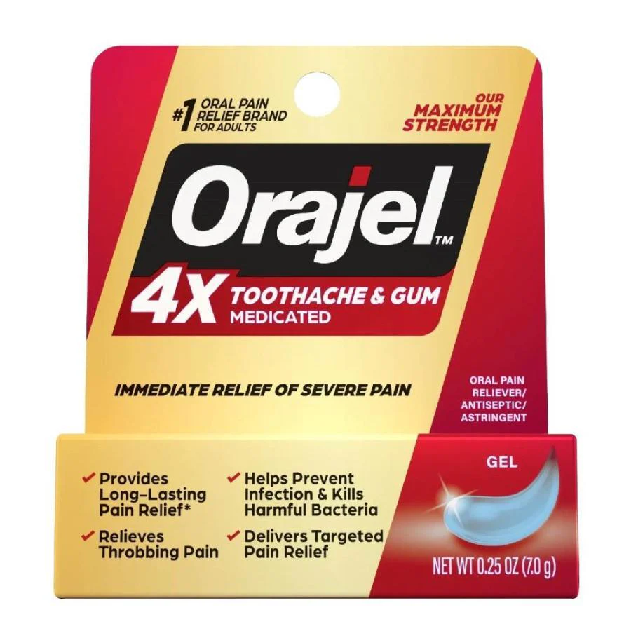 Orajel - Medicated Toothache & Gum, Maximum Strength, Gel - 0.25 oz - 24 Pack - Image 2