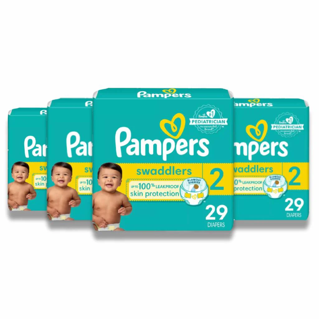 Pampers - Swaddlers Diapers, Size 2 - 29 Ct - 4 Pack