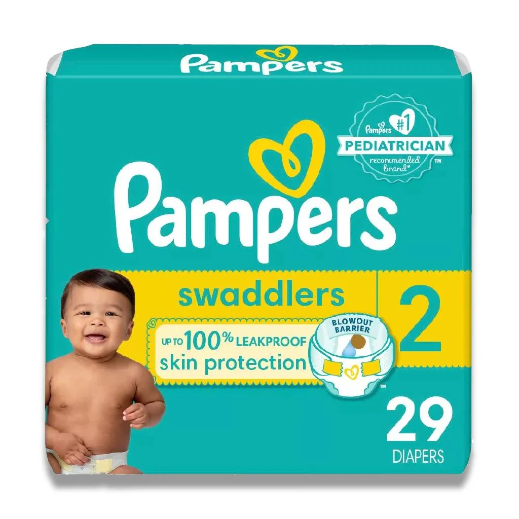 Pampers - Swaddlers Diapers, Size 2 - 29 Ct - 4 Pack - Image 2