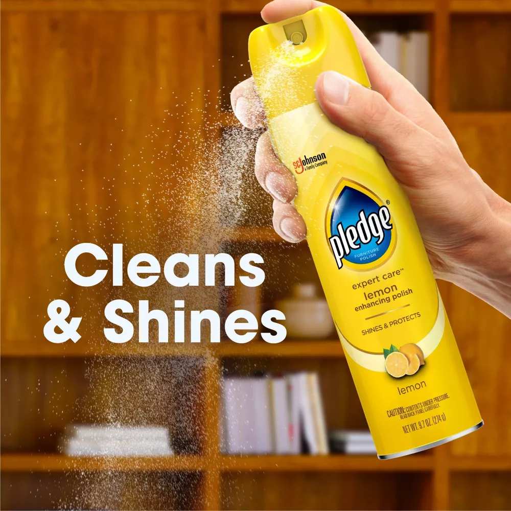 Pledge - Multisurface Enhancing Polish Spray - Lemon - 9.7 Oz - 6 Pack - Image 5