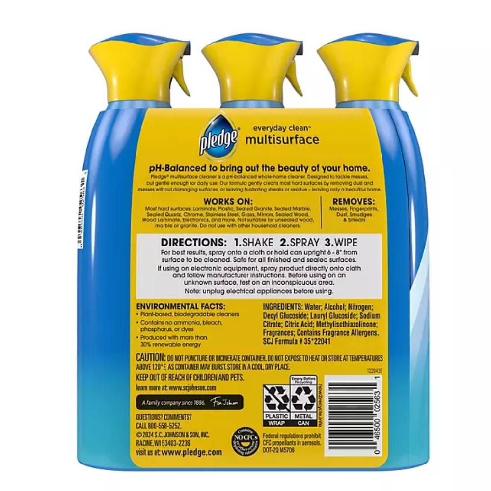Pledge - Multisurface Cleaner, Rainshower - 3 Ct - 29 Oz - Image 2