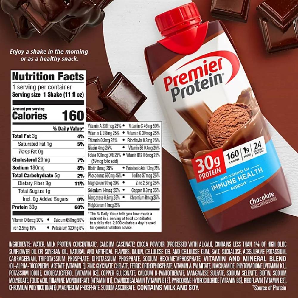 Premier Protein 30g High Protein Shake, Chocolate - 11 fl Oz - 15 Pack - Image 3